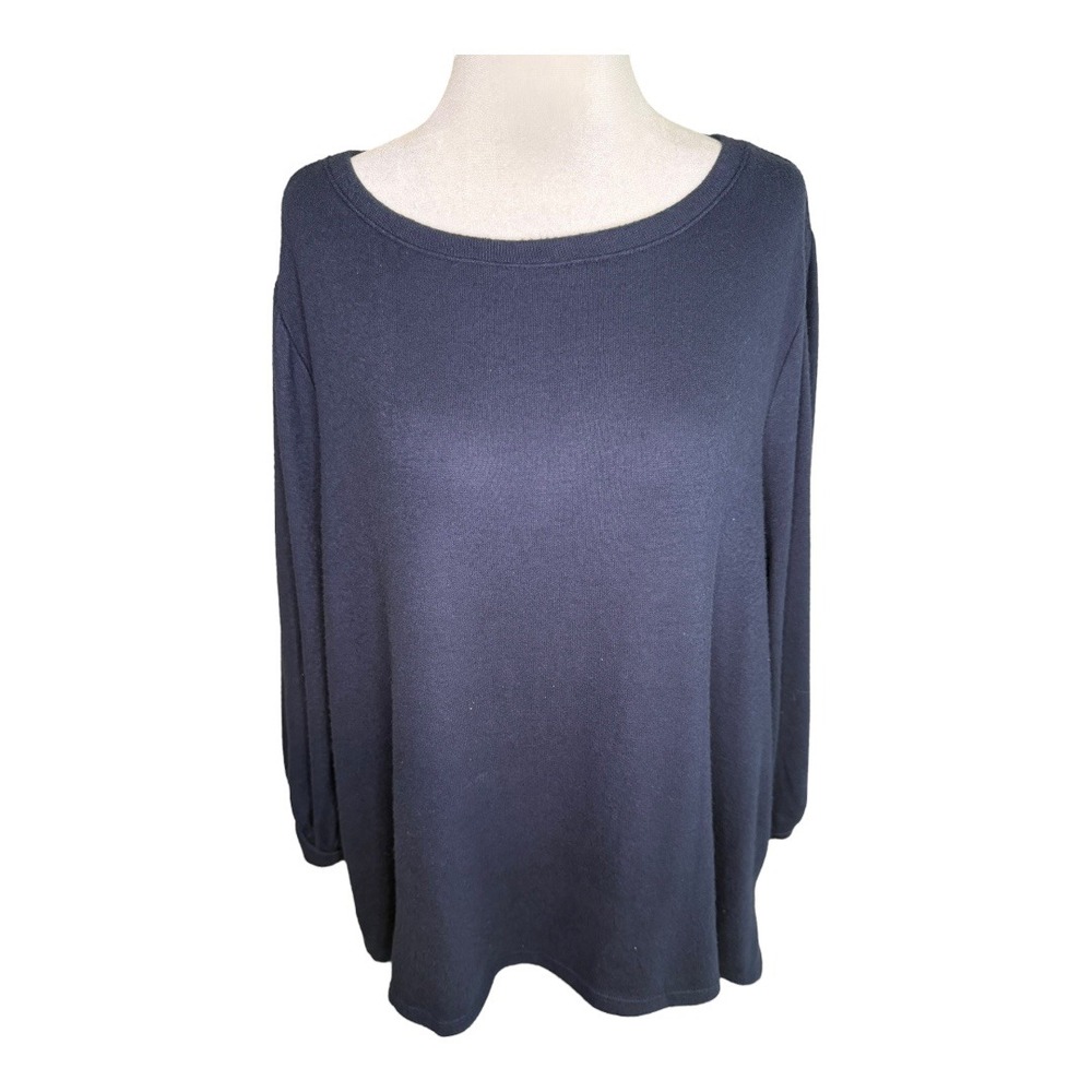 Caslon Women's Long Sleeve Knit Top Crew Neck Comfy Casual Everyday Large NWOT